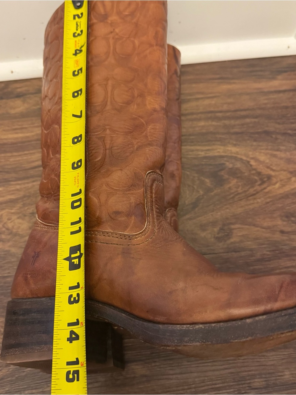 Rare Vintage Frye x Coach Collaboration Embossed Signature Leather Campus Boots - Picture 14 of 14